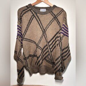 Tosani Vintage Abstract Grandpa Sweater Medium